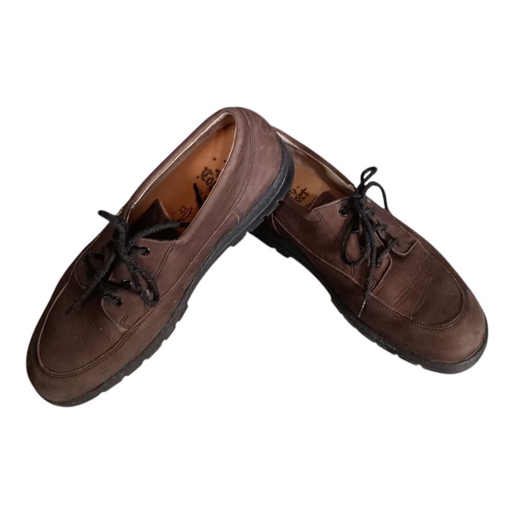 Finn Comfort Shoes Brown Leather Lace up Low Top Women's 7.5 C Made in Germany - Picture 6 of 10